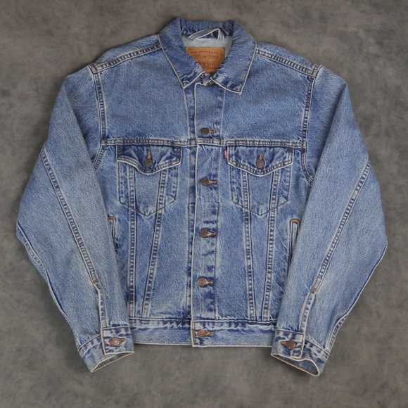 Vintage Levi's Trucker Jacket Size Small Blue Deni